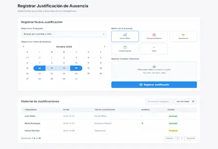 Aplicación de control de ausencias